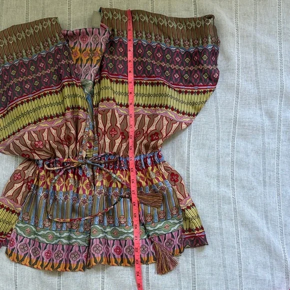 Echo Multicolor Bohemian Silk Blouse - Picture 13 of 15